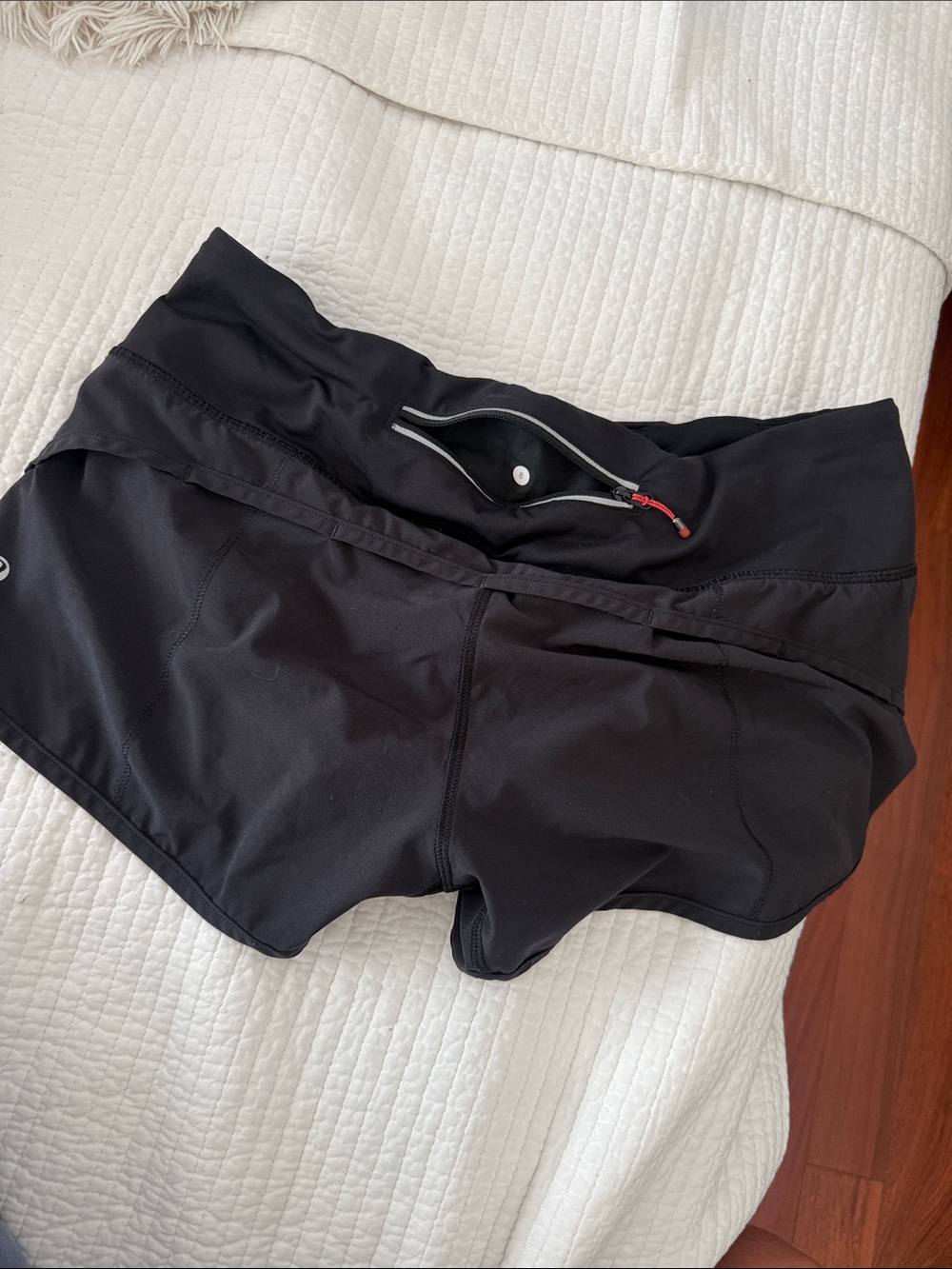 lululemon athletica Black Women's Running Shorts with Zip Pocket